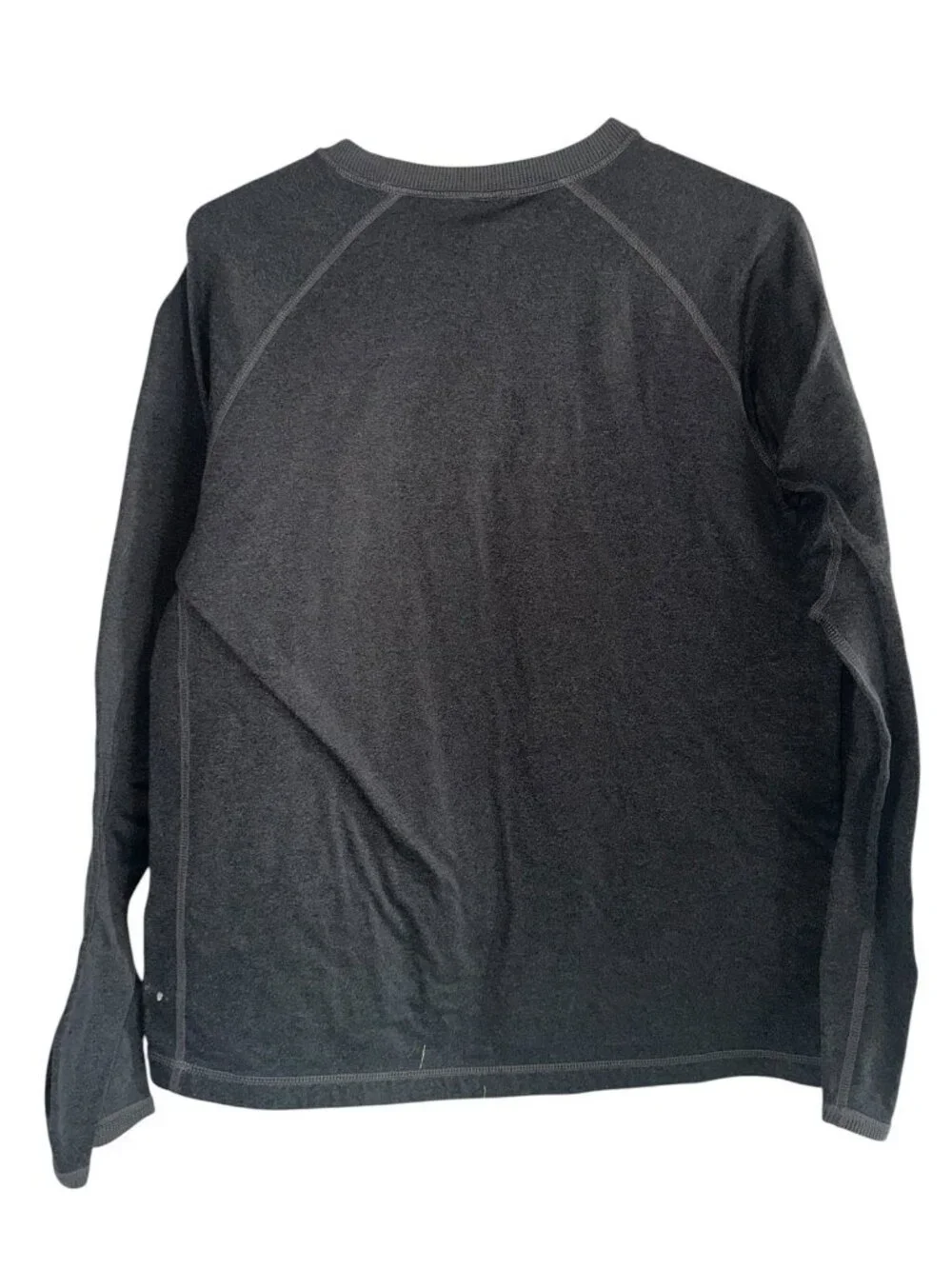 North Face Mens Long Sleeve Vapor Wick Base Layer Shirt Sz M Gray Knit